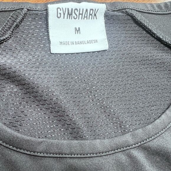 Black Long Sleeve Mesh Back Thumbhole Crop Top M Athleisure Gym Training - Picture 6 of 9